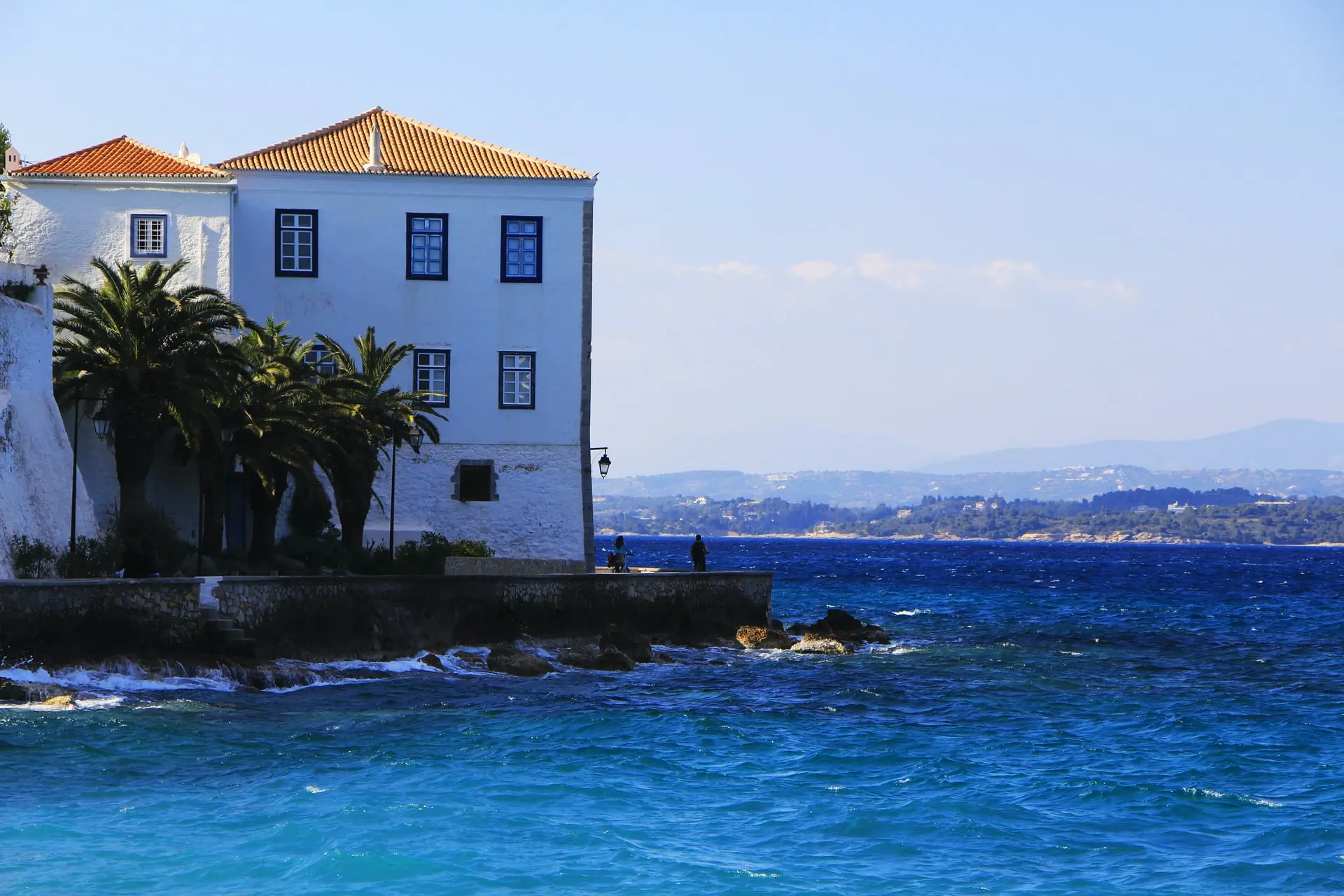Spetses harbour view